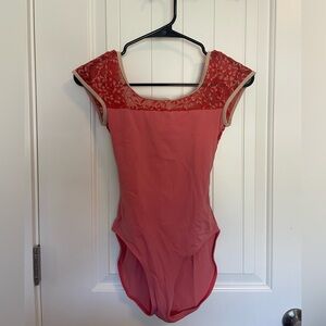 Class In Dancewear Lace Cap Sleeve Leotard